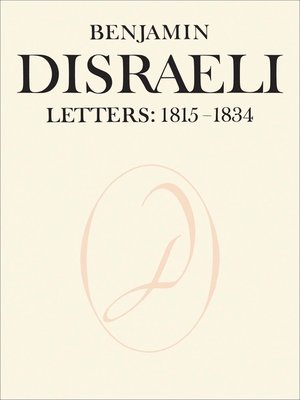 cover image of Benjamin Disraeli Letters, Volume 1